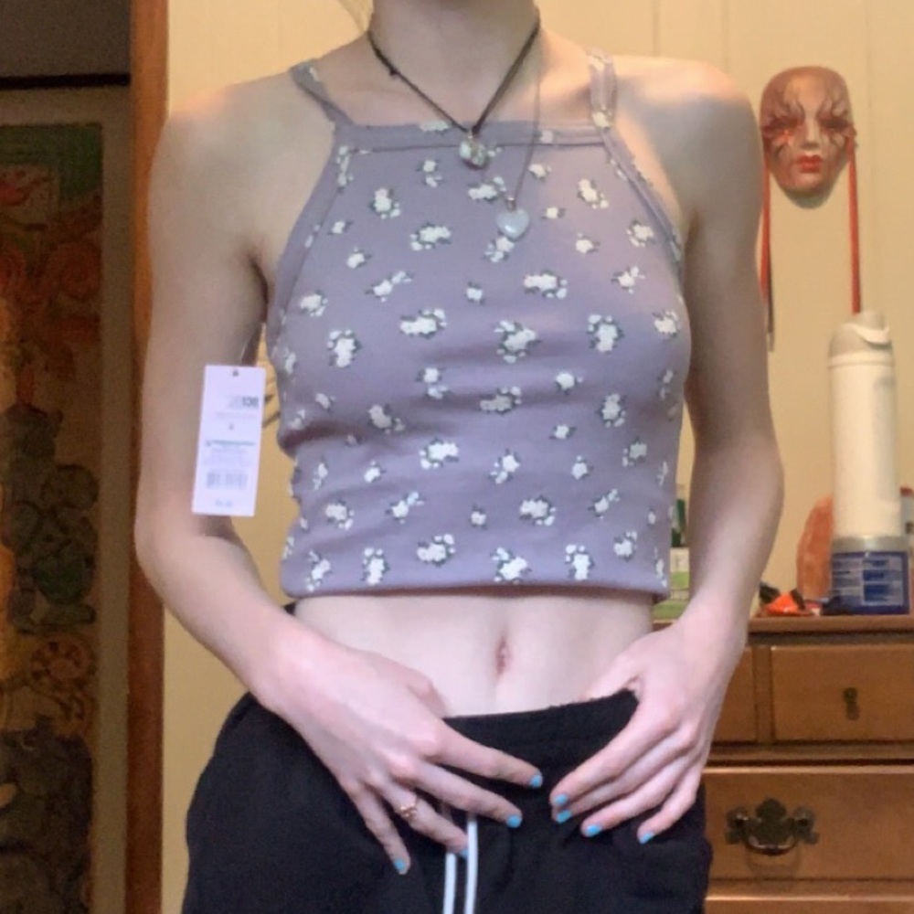 target wild fable purple floral tank (brand new)